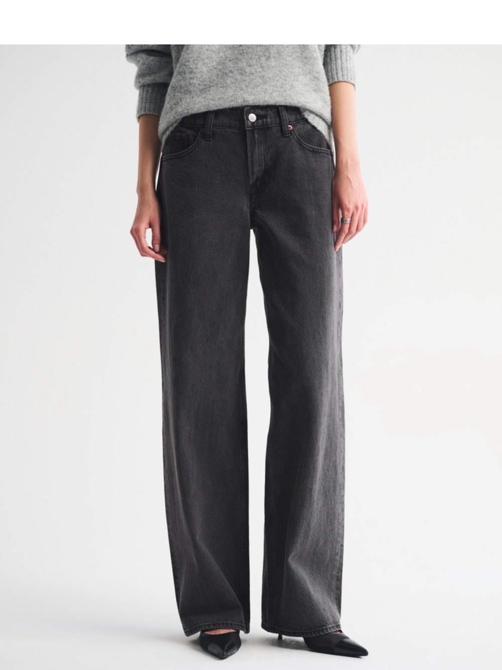Abercrombie Ultra Loose Low rise jeans in black